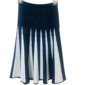 Vintage Navy and White A-Line Skirt